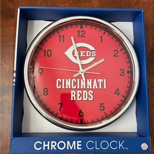 Wincraft Cincinnati Reds Red and Silver Wall Clock